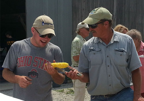 Bite into freshly grilled sweet corn.